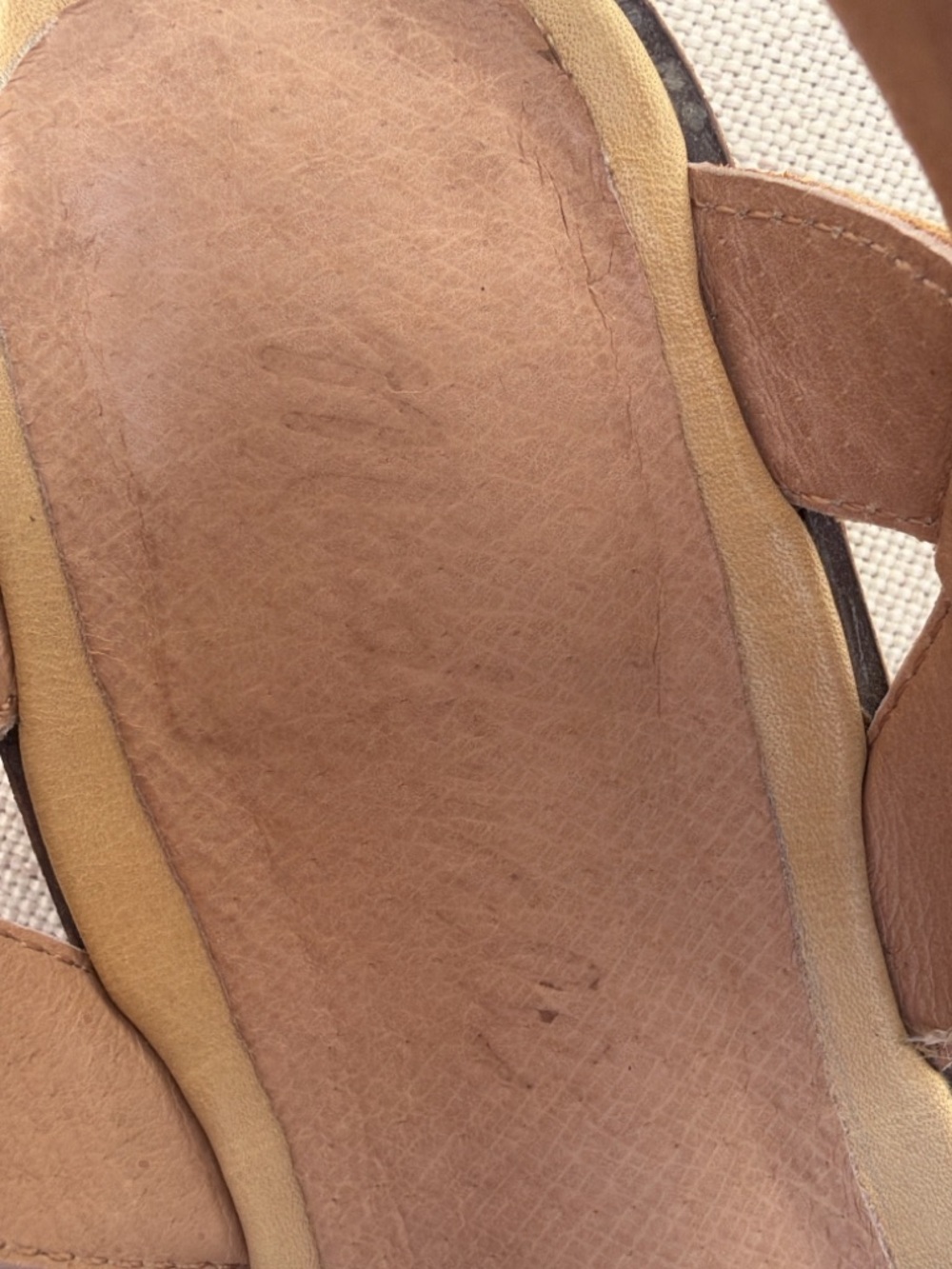 Madewell Claudie Lugsole Mary Jane Heels Beige Leather Slingback US 6.5 EUC - Picture 11 of 11